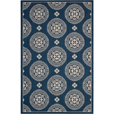 Safavieh 2 ft. 7 in. x 5 ft. Courtyard Power Loomed Rectangle Area Rug, Navy CY6716-258-3